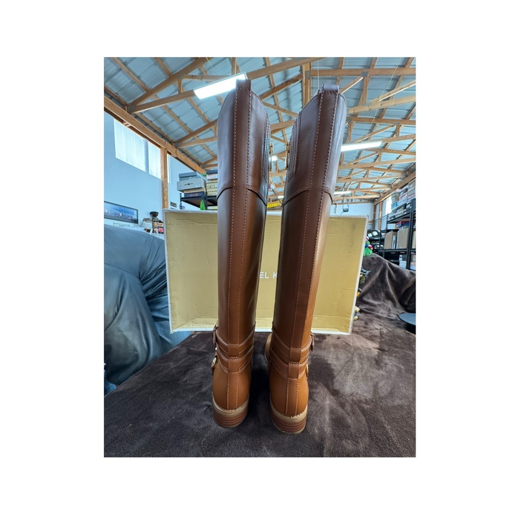 Michael Kors Chestnut Brown Leather Riding Boots size 5.5 - Picture 5 of 9